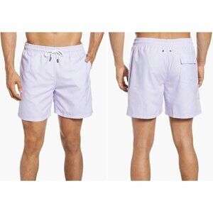 New Stone Rose Size L Geo Print Swim Trunks four-way stretch pockets